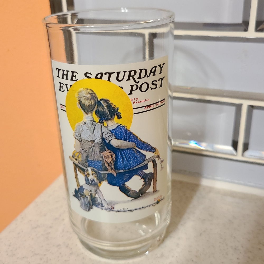 The spooners drinking glass Saturday night post